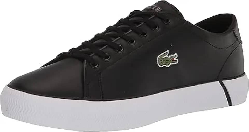 Tênis masculino Casual lacoste Grip Shot Couro (Preto, BR, Adulto, Numérico, 40)