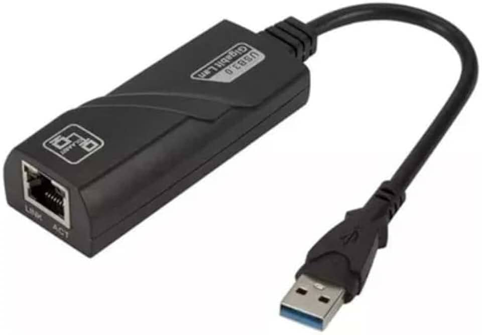 Adaptador de Rede USB 3.0 para Ethernet Gigabit, RJ45, 10/100/1000 Mbps, Notebook, PC