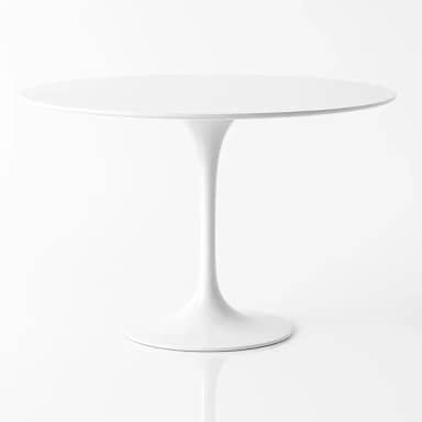 Mesa de Jantar Saarinen Redonda 100 cm Tampo e Base Laca Branca