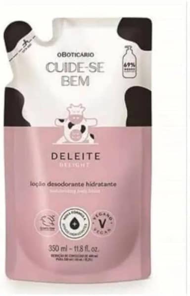 O Boticário, O BOTICARIO CUIDE-SE BEM DELEITE HIDRATANTE CORPO REFIL 350ml