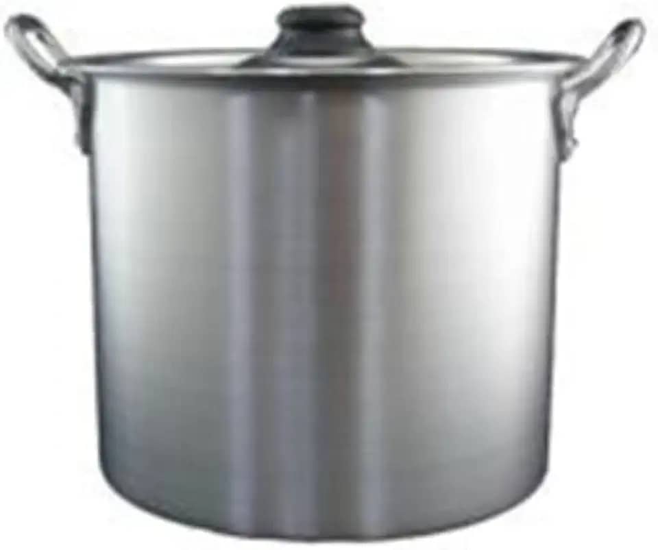 Caldeirão de Alumínio 28cm com Tampa 14L Linha Hotel Industrial Restaurante Escola Fogões a lenha e industriais Feijoada Tropeiro Cearense Sopa Caldos