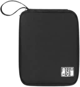 ORGANIZADOR DE CABOS VIAGEM, Bolsa Organizadora de Cabos Eletrônicos, Case Portátil para Carregadores, Adaptadores, Pen Drives, Organizador de Cabo Multifuncional e Compacto para Acessórios de Viagem.