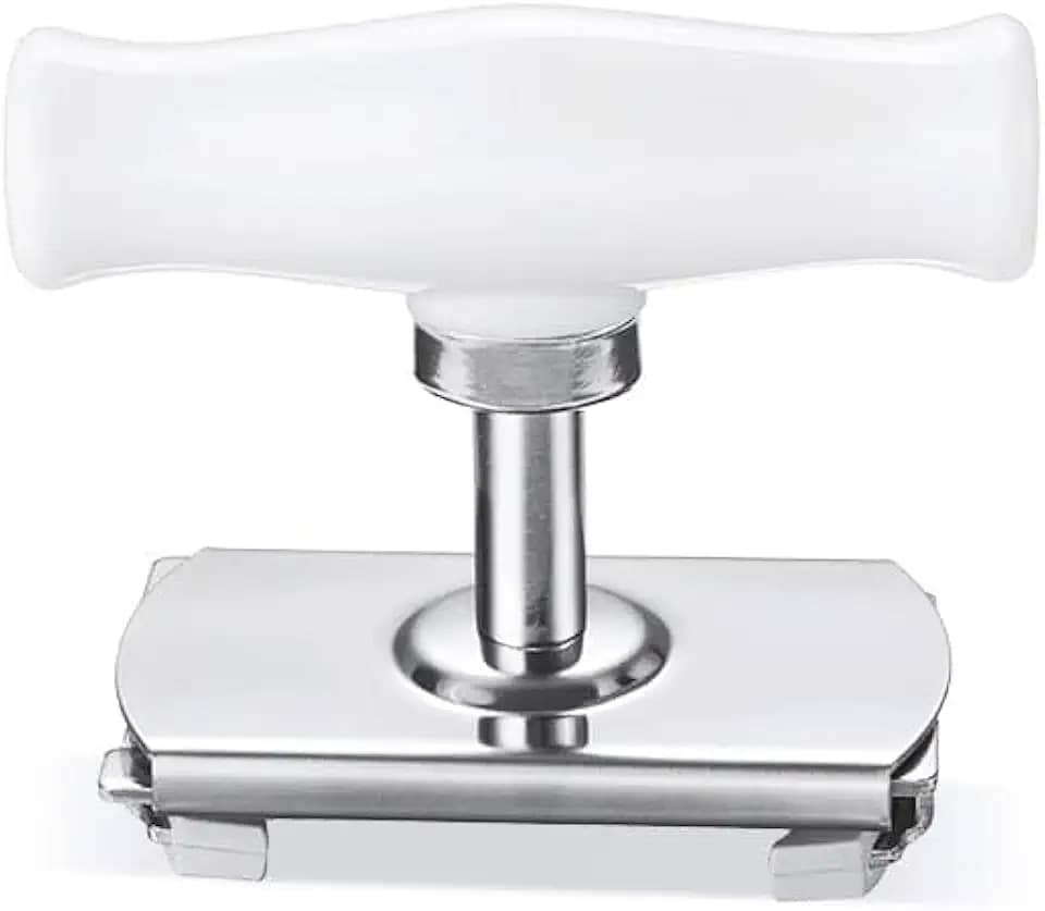 Abridor de Pote Manual com Alça Giratória – Abridor Ajustável para Potes e Conservas com Trava Antideslizante