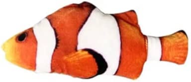 Peixe de Pelúcia Brinquedo de Gato com Zíper (Peixe Palhaço)
