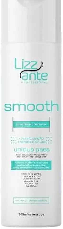 Alinhamento Professional Smooth, Tratamento Capilar Orgânico, Cristalização Termoativada, Passo Único