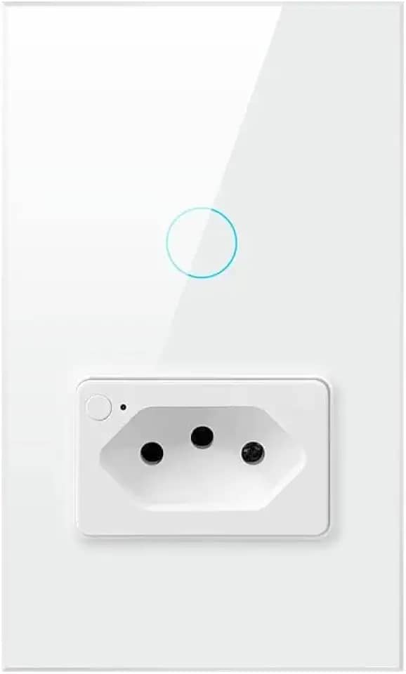 Interruptor Tomada Wi-Fi Touch Inteligente 1 Botão NovaDigital IT-WK-02-1C