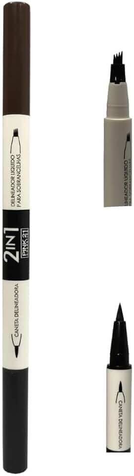 delineador sobrancelha caneta 2x1