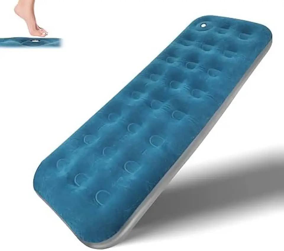 Colchão Inflável de Solteiro com Bomba Embutida, 191x73x22cm