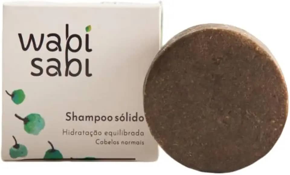 Wabi Sabi Shampoo em Barra Hidratação Equilibrada para Cabelos Normais 70g