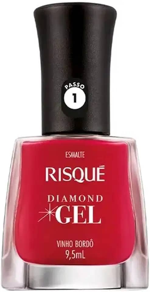 Esmalte Risqué Diamond Gel Vinho Bordô Cremoso 9,5 Ml
