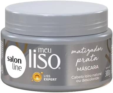 Salon Line, Máscara Matizadora, Meu Liso Prata, Vegano - Para Cabelos Lisos, 300g