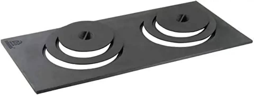 Chapa Redução Fogão A Lenha 2 Furos Com Tampa - 32x54x29cm