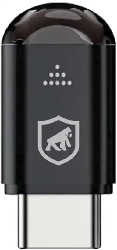 Gshield Controle Remoto Adaptador Infravermelho Universal de Celular Android para Eletrônicos com Alcance de 10 Metros e Case para Chaveiro, Mini Armor (Tipo C, Preto)