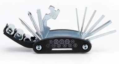 Kit de ferramentas de bicicleta, 16 em 1, conjuntos de chaves Allen para Road Mountain MTB, kit de ferramentas de reparo de bicicletas portáteis, acessórios de bicicleta, preto