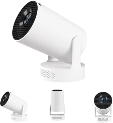 Mini projetor, projetor inteligente portátil 2025 com WiFi e Bluetooth, 1000 lúmens, tela de 150 polegadas, tecnologia LED LCD