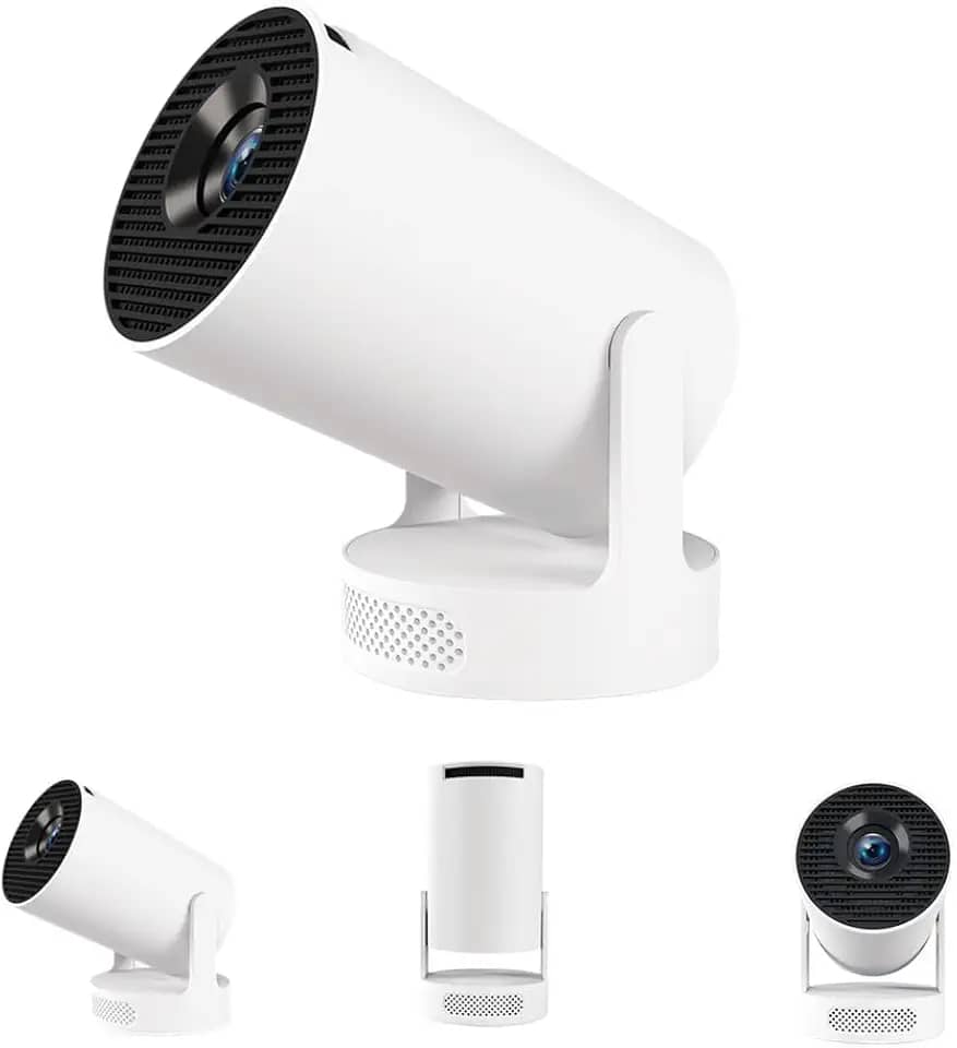 Mini projetor, projetor inteligente portátil 2025 com WiFi e Bluetooth, 1000 lúmens, tela de 150 polegadas, tecnologia LED LCD