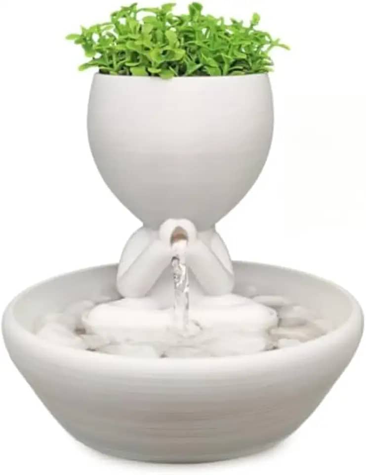 FONTE DE ÁGUA ZEN BIVOLT DECORATIVA CASCATA PARA INTERIORES IDEAL COMO BEBEDOURO PARA GATOS E DECORAÇÃO DE AMBIENTES