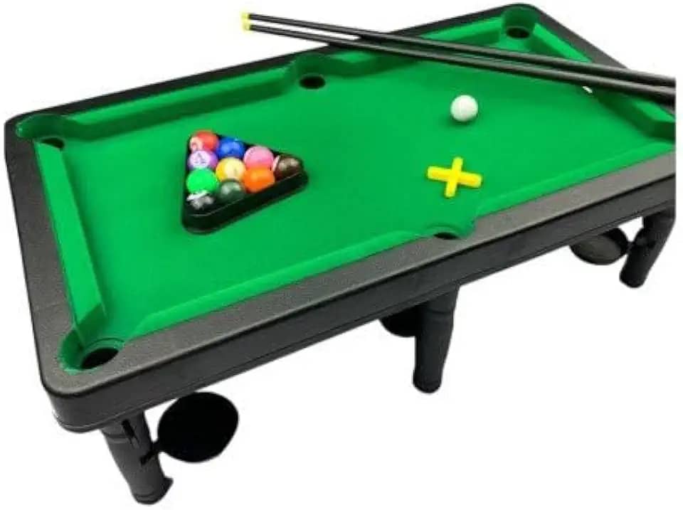 Brinquedo Mesa De Bilhar Snooker Sinuca Com 2 Tacos