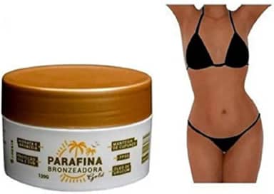 Kit 01 Parafina Bronzeadora Gold 120G + 01 Biquíni para Marquinha tipo Fita em Tecido (Tamanho único)