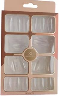 Sabrina Sato Unhas Postiças, Kit com 96 Peças e 4 Modelos Diferentes.Aplicação Rápida e Prática! (Transparente)