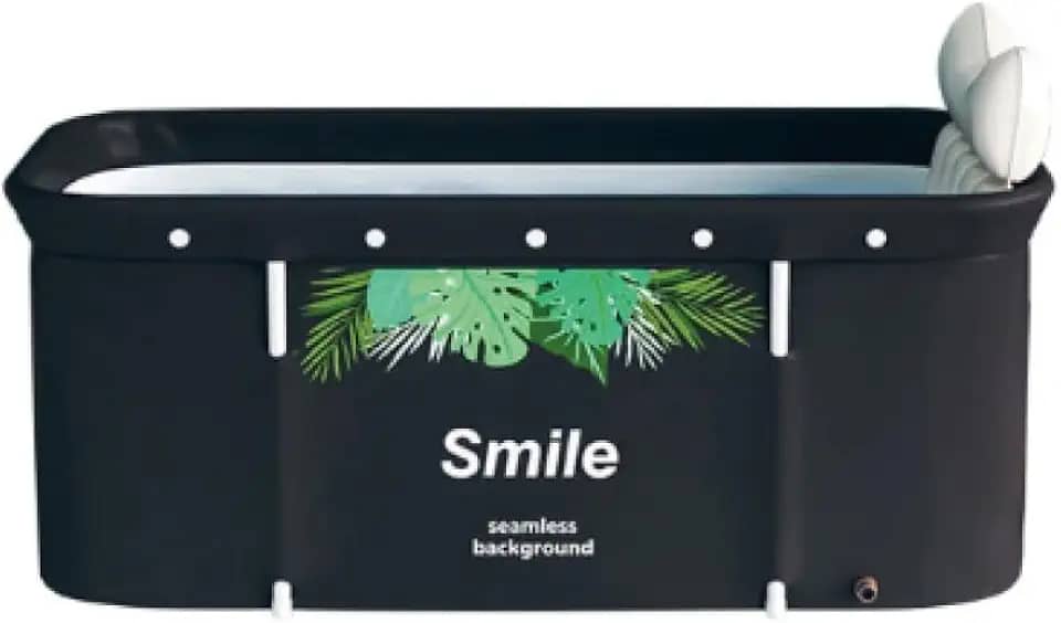 Banheira Ofurô Dobrável Portátil Retangular PVC Com Encosto Inflável (smile)