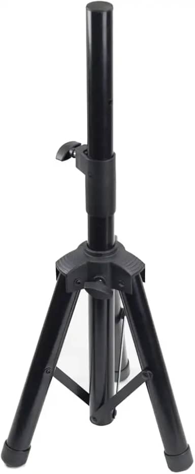 Pedestal Suporte Tripé Preto Polyvox para Caixa de Som com Trava em Aço