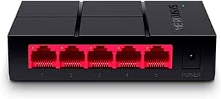 MERCUSYS MS105G - Switch Gigabit RJ45 de 5 portas, Ethernet LAN 10/100/1000 Mbps, Plug and Play, Switch de mesa, casa e escritório, pequeno, caixa de plástico