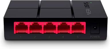 MERCUSYS MS105G - Switch Gigabit RJ45 de 5 portas, Ethernet LAN 10/100/1000 Mbps, Plug and Play, Switch de mesa, casa e escritório, pequeno, caixa de plástico