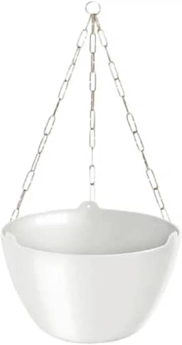 Kit Vaso Cuia Cachepo Elegance Suspenso Para Samambaia e Planta Pendente + Corrente 44cm