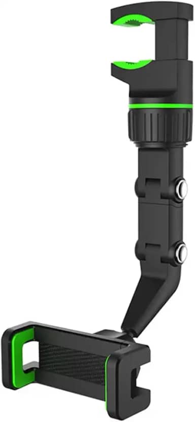Thecoopidea Suporte Multifuncional para Telefone Móvel e GPS, Suporte para Espelho Retrovisor Universal, Ajustável 360 Graus, Verde