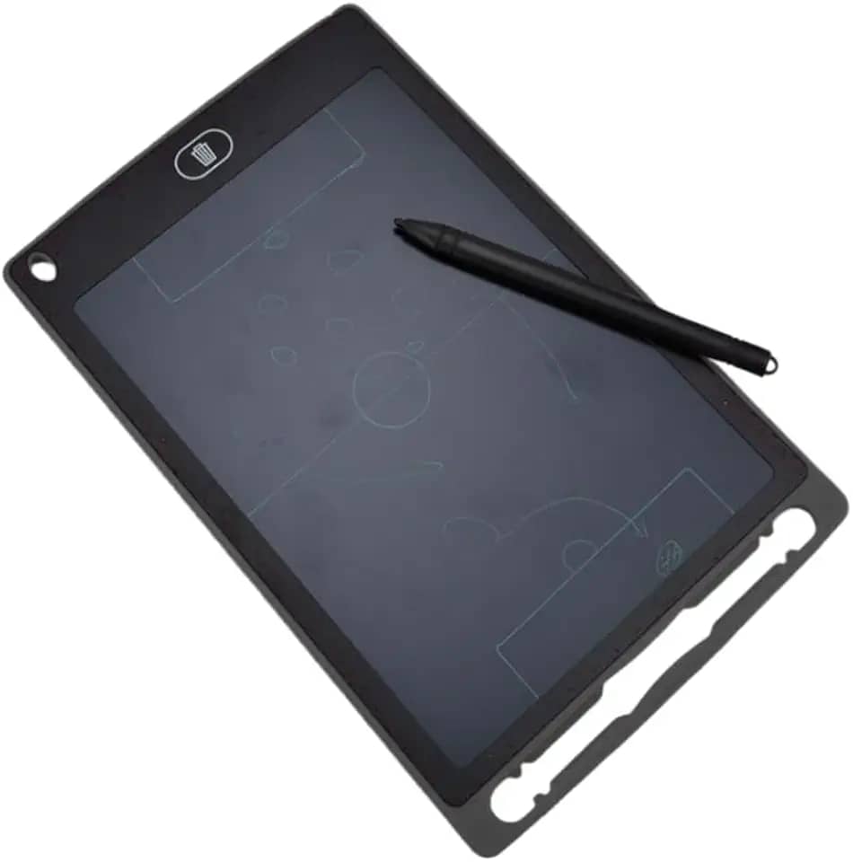 Lousa Mágica Infantil LCD - Colorido Portátil Para Desenho, Estudo, Anotações E Aprendizado 12 Polegadas (Preto)