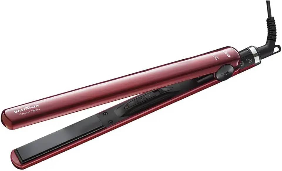 Prancha, Ceramic argan, 30w, Vermelho, Bivolt, , Britânia