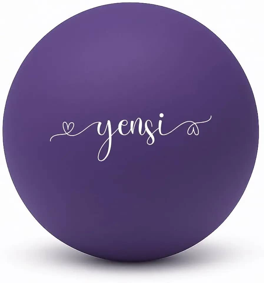 Bola de lacrosse de massagem de silicone para terapia de ponto de gatilho, nós musculares e fisioterapia. Bola única para massagem profunda dos tecidos e liberação miofascial. Sem látex. (Purple Haze)