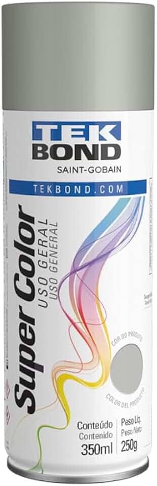 Tinta Spray Alumínio Aerossol TekBond Uso Geral 350ml/250g
