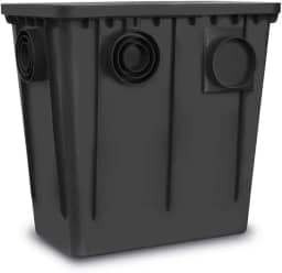 Caixa de Gordura 52 Litros com Cesto e Sifão Preta - Roma