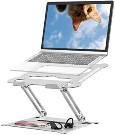 Suporte de Alumínio para Laptop Suturun - Elevador de Multi-Ângulo com Ventilação de Calor para Mac, Notebook, MacBook Pro/Air, Lenovo, Dell e Mais (10-17 Laptop)
