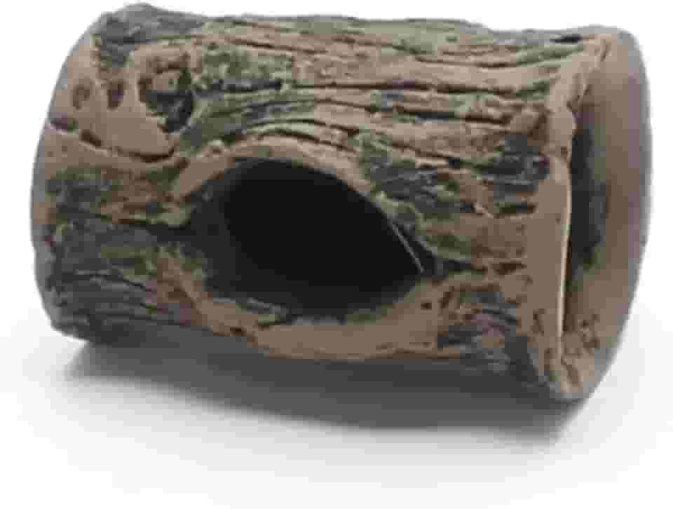 Tronco Mini Toca para Peixes Betta e Pequenos Peixes | Toca em Resina Atóxica para Aquário de Água Doce ou Salgada | Pintura Artesanal (Mini)