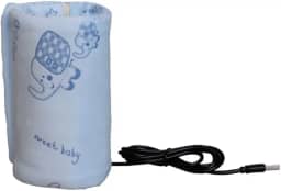 Aquecedor de Mamadeira Portátil USB Estampado Prático, Compacto e Seguro para Leite de Bebê,Ideal para Viagens Passeios e Uso Diário