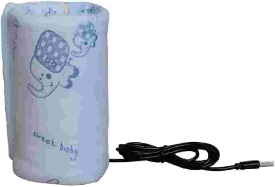 Aquecedor de Mamadeira Portátil USB Estampado Prático, Compacto e Seguro para Leite de Bebê,Ideal para Viagens Passeios e Uso Diário