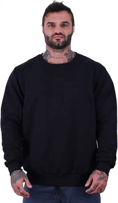 Blusa Moletom Basic MXD Conceito Sem Touca Academia Fitness Casual Lisa Sem Estampa