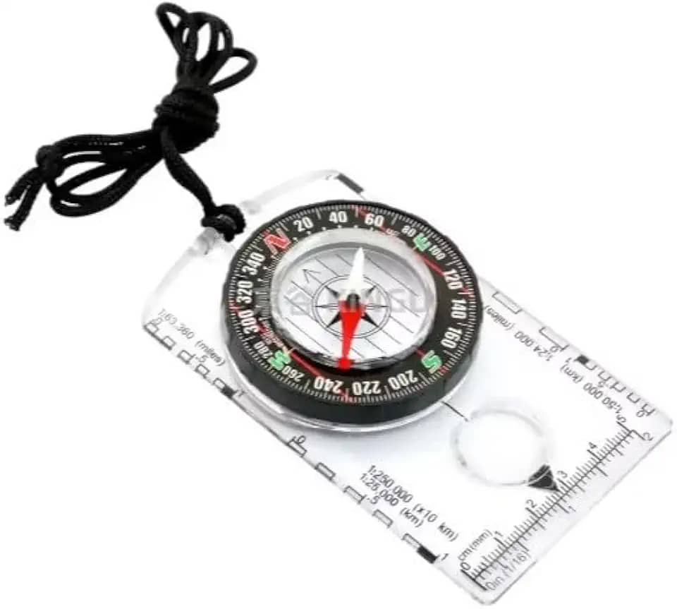 Bússola de orientação à prova d'água para leitura de mapa, placa de base, caminhadas ao ar livre, caça, navegação, acamp