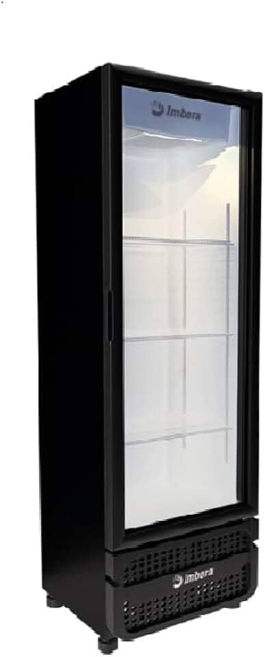 Expositor e Refrigerador Vertical VR08 Pr Imbera - Preto Inverter 244L Porta de Vidro 0ºC a +7ºC Bivolt Automático