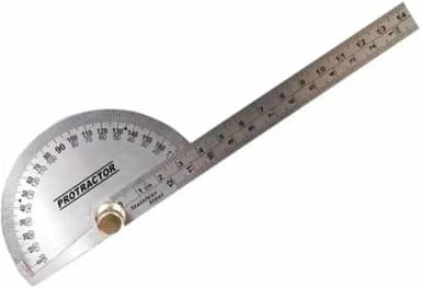 Transferidor De Grau tipo Meia Lua Ângulo 180° Graus com Régua