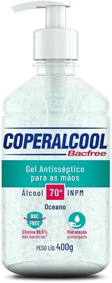 Coperalcool Álcool Gel Higienizador de Mãos 70º Coperalcool Bacfree Oceano 400G