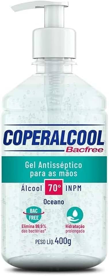 Coperalcool Álcool Gel Higienizador de Mãos 70º Coperalcool Bacfree Oceano 400G
