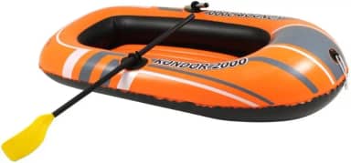Bote inflável com 2 remos e bomba de ar - Hydro-force Raft - Belfix (Laranja)