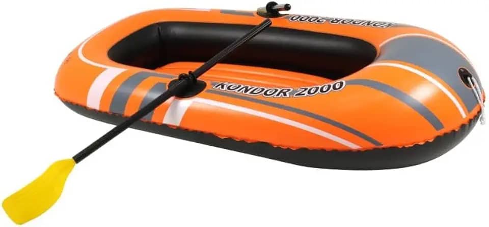 Bote inflável com 2 remos e bomba de ar - Hydro-force Raft - Belfix (Laranja)