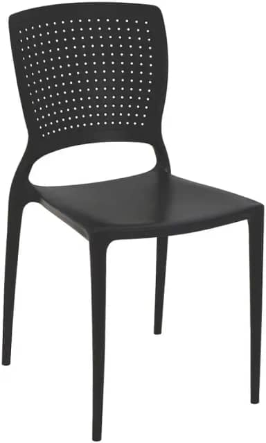 Cadeira Tramontina Safira em Polipropileno e Fibra de Vidro Preto