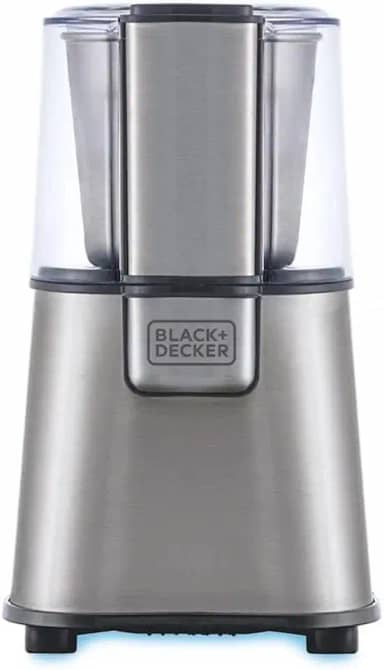 BLACK+DECKER Moedor Elétrico e em Inox, Ideal para Cafés e Grãos, Gourmand Gris, Modelo MG200, 110V