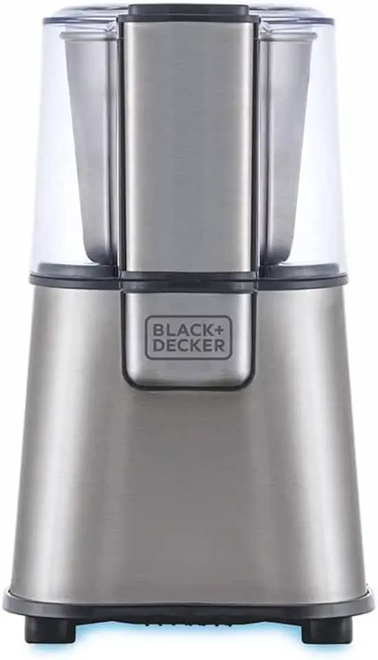 BLACK+DECKER Moedor Elétrico e em Inox, Ideal para Cafés e Grãos, Gourmand Gris, Modelo MG200, 110V